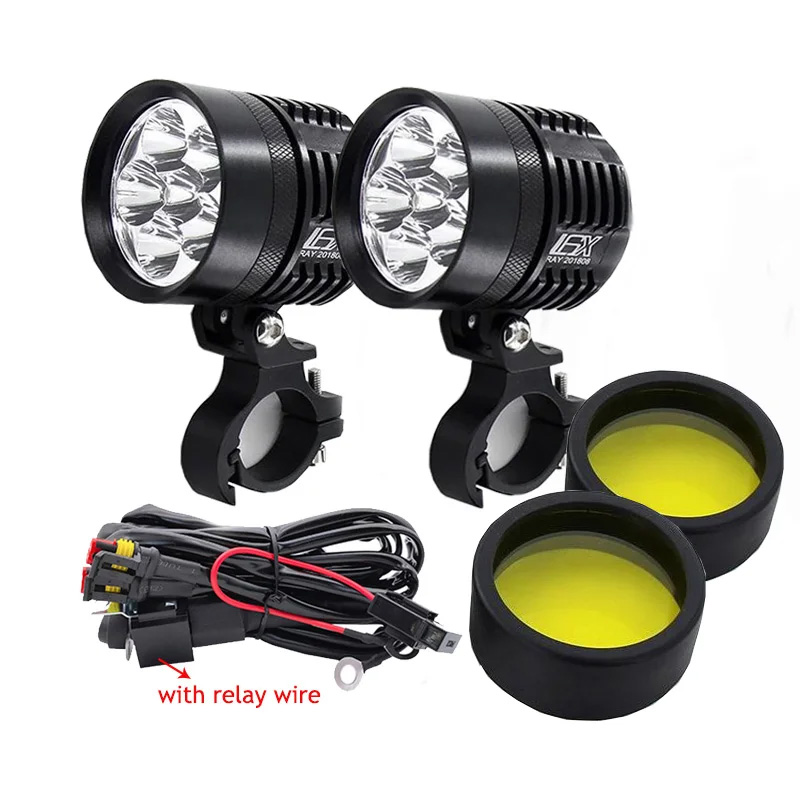 Universal Motorcycle Led Headlight Projector - مصباح أمامي للدراجات النارية LED ثنائي