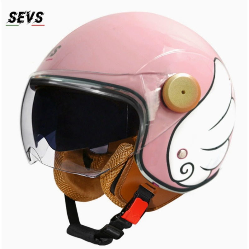 Vintage Open Face Retro Helmet - خوذة دراجة نارية مفتوحة الوجه 3/4