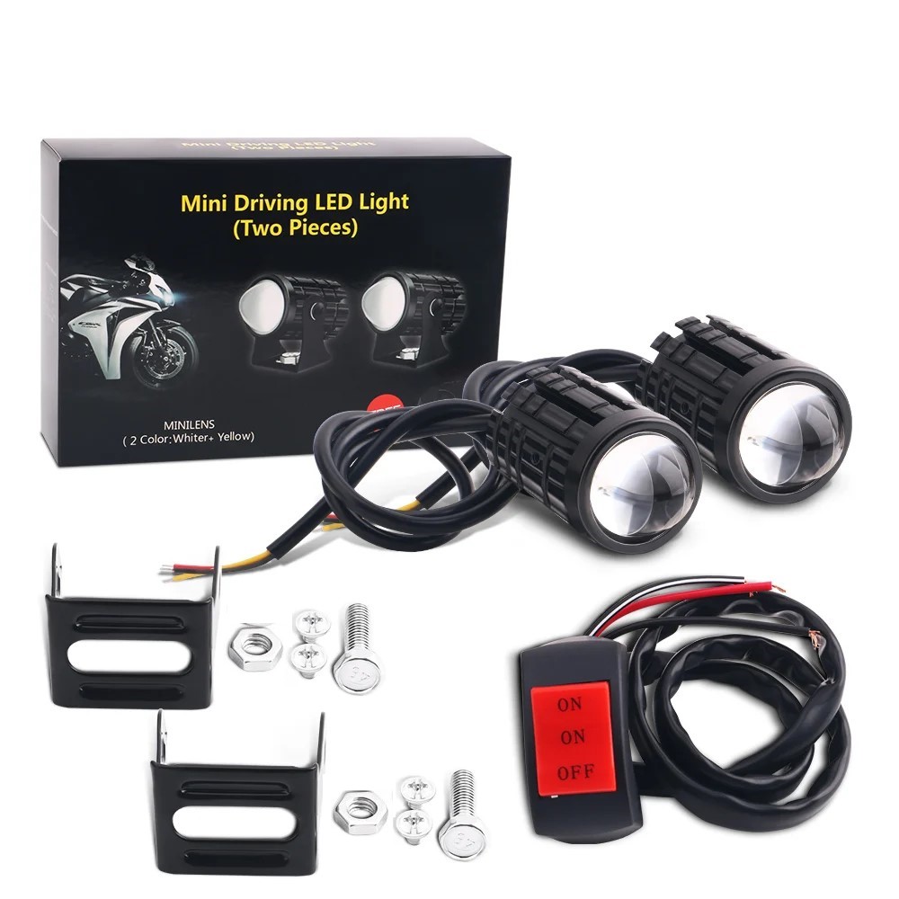 Universal Motorcycle Led Headlight Projector - 1/2 قطعة العالمي للدراجات النارية LED