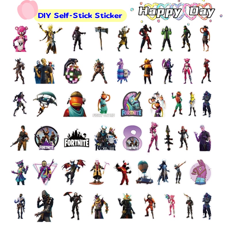 Scooter Parts - ملصقات شخصيات كرتونية إبداعية من Fortnite