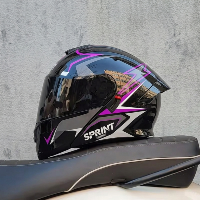 Modular Flip Up Motorcycle Helmet Dot Approved - خوذة دراجة نارية كاملة الوجه قابلة