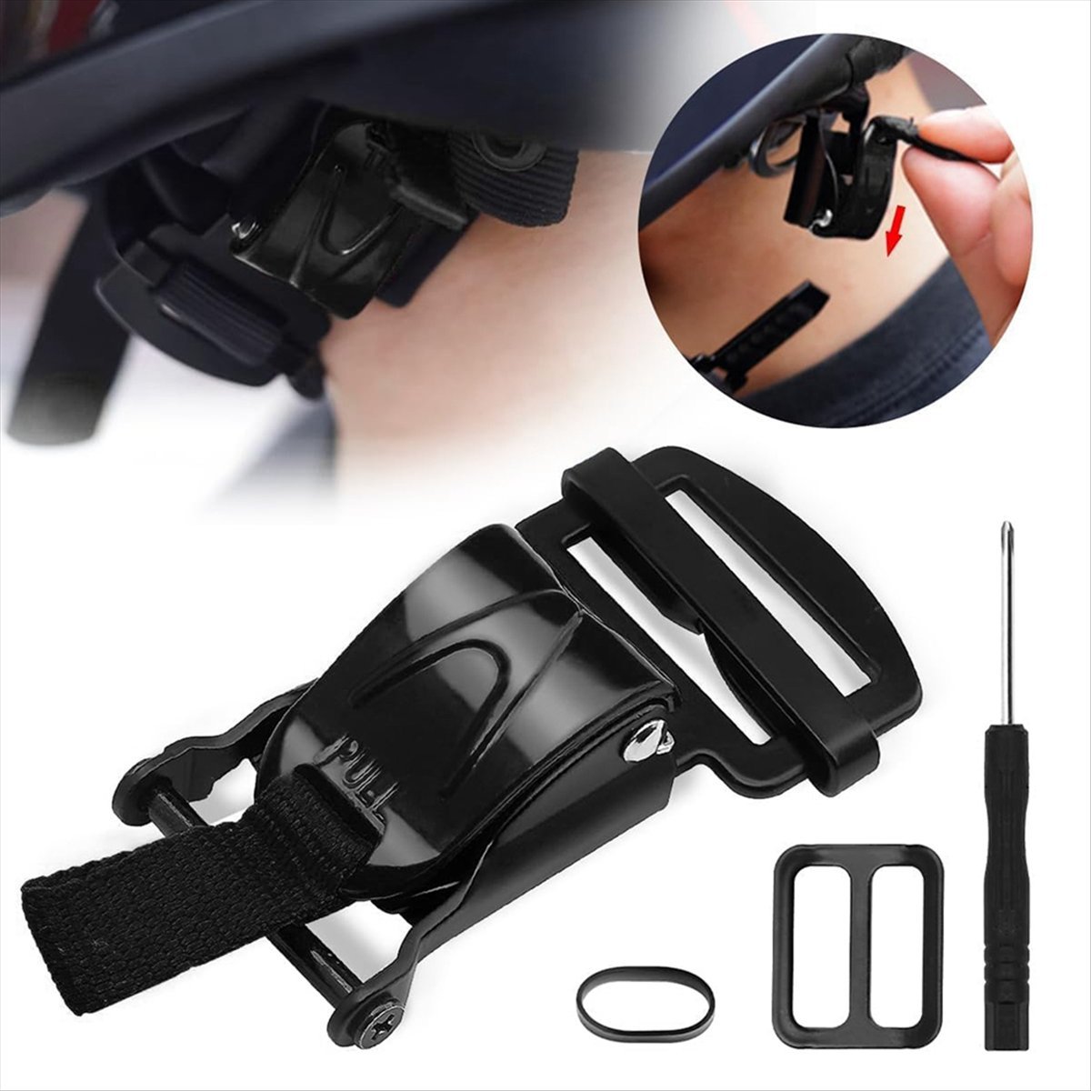 Quick Release Buckle Motorcycle Helmet - طقم استبدال مشبك سريع التحرير متوافق
