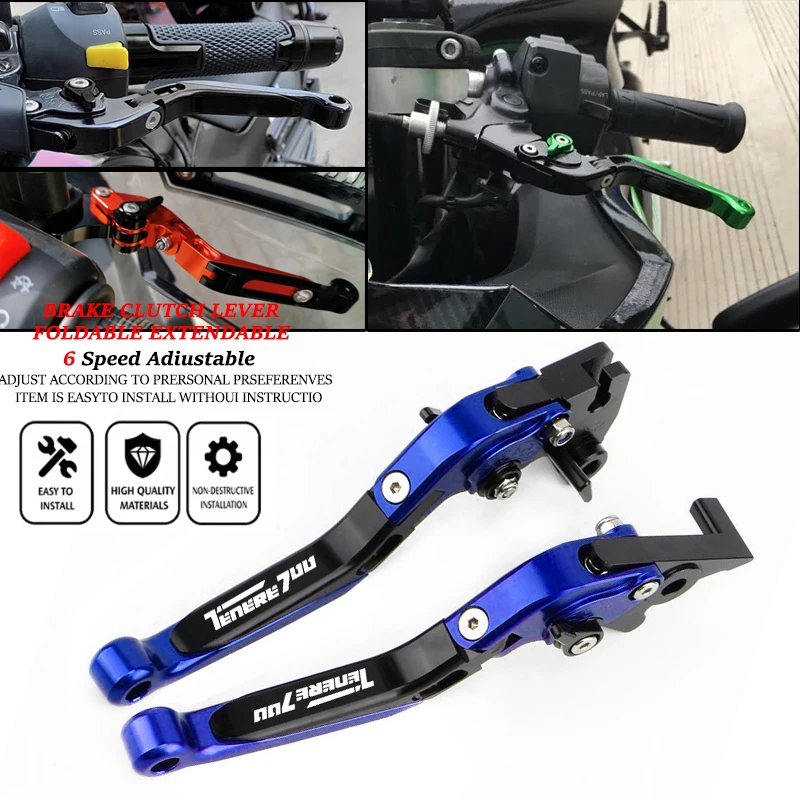 Cnc Aluminum Adjustable Brake Clutch Levers - مناسب لدراجات Tenere 700/World Raid XTZ700/SP