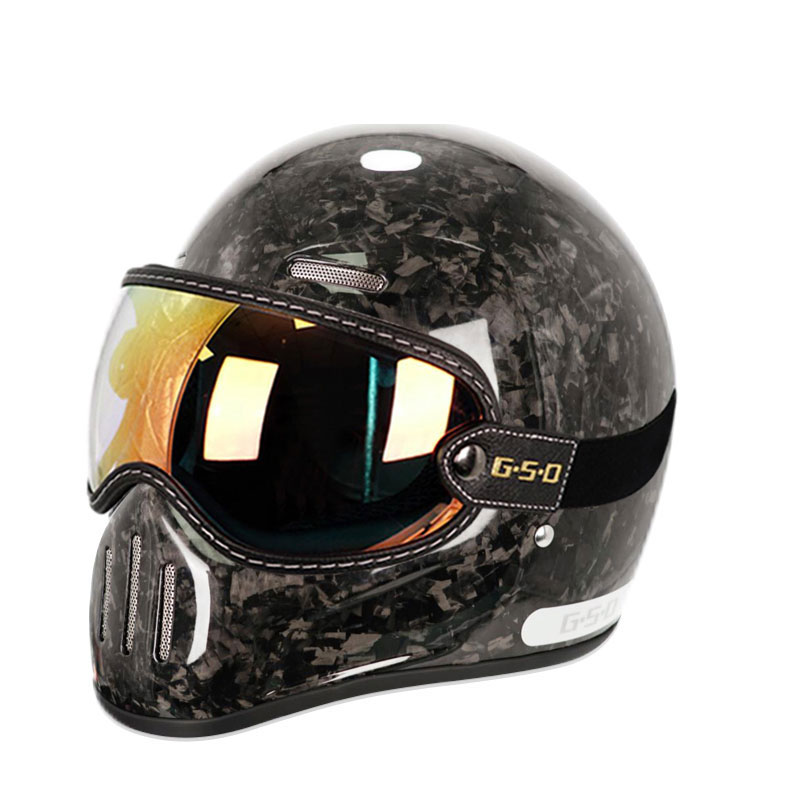 خوذة كاملة الوجه من ألياف الكر - مراجعة Carbon Fiber Lightweight Motorcycle Helmet وسعره