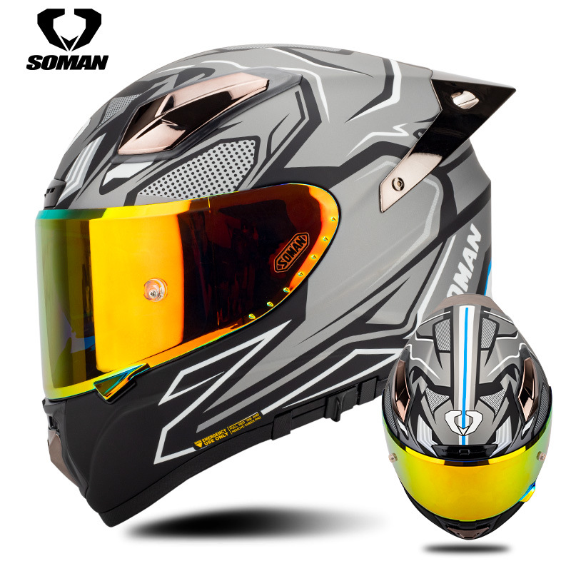 خوذة دراجة نارية من سومان مصنو - مراجعة Carbon Fiber Lightweight Motorcycle Helmet وسعره