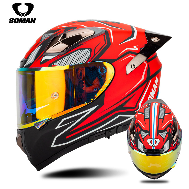خوذة دراجة نارية من سومان مصنو - مراجعة Carbon Fiber Lightweight Motorcycle Helmet وسعره