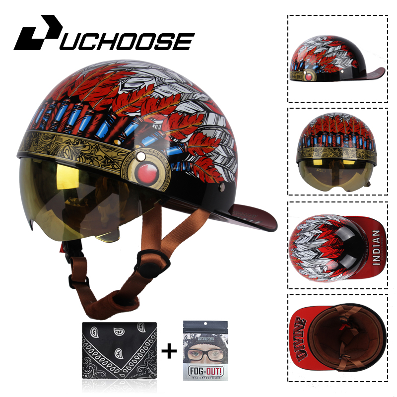 خوذة صيفية مفتوحة الوجه للكبار - مراجعة Vintage Open Face Retro Helmet وسعره