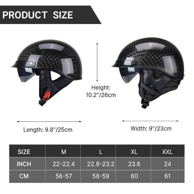 خفيفة الوزن 12K لمعان أسود ألي - مراجعة Carbon Fiber Lightweight Motorcycle Helmet وسعره