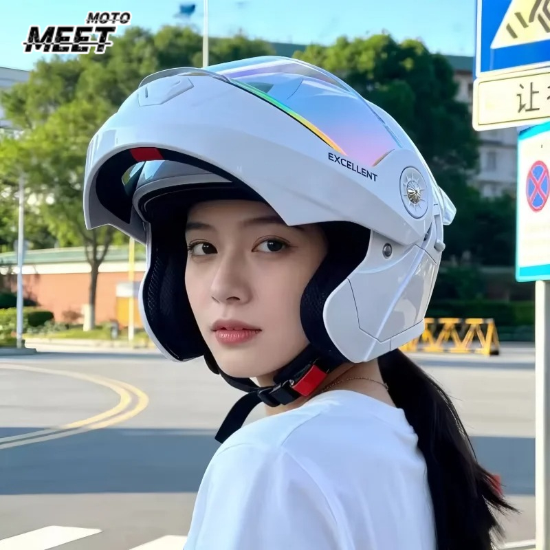 خوذة دراجة نارية متعددة الاستخ - مراجعة Motorcycle Helmet Inner Sun Visor Lens وسعره