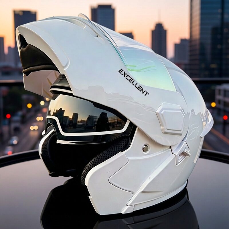 خوذة دراجة نارية متعددة الاستخ - مراجعة Motorcycle Helmet Inner Sun Visor Lens وسعره