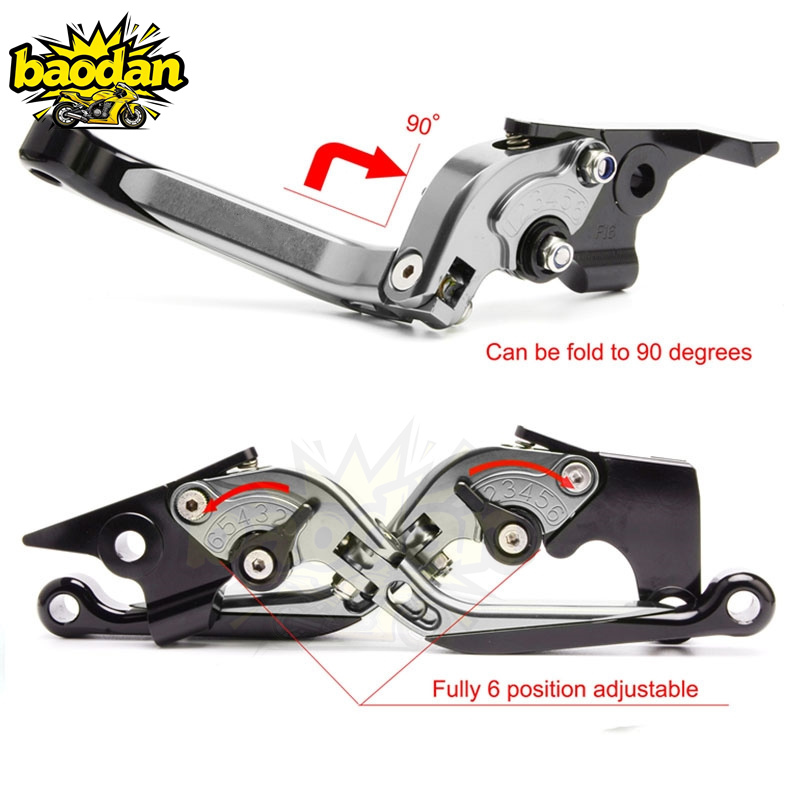 إكسسوارات الدراجات النارية: مق - مراجعة Cnc Aluminum Adjustable Brake Clutch Levers وسعره