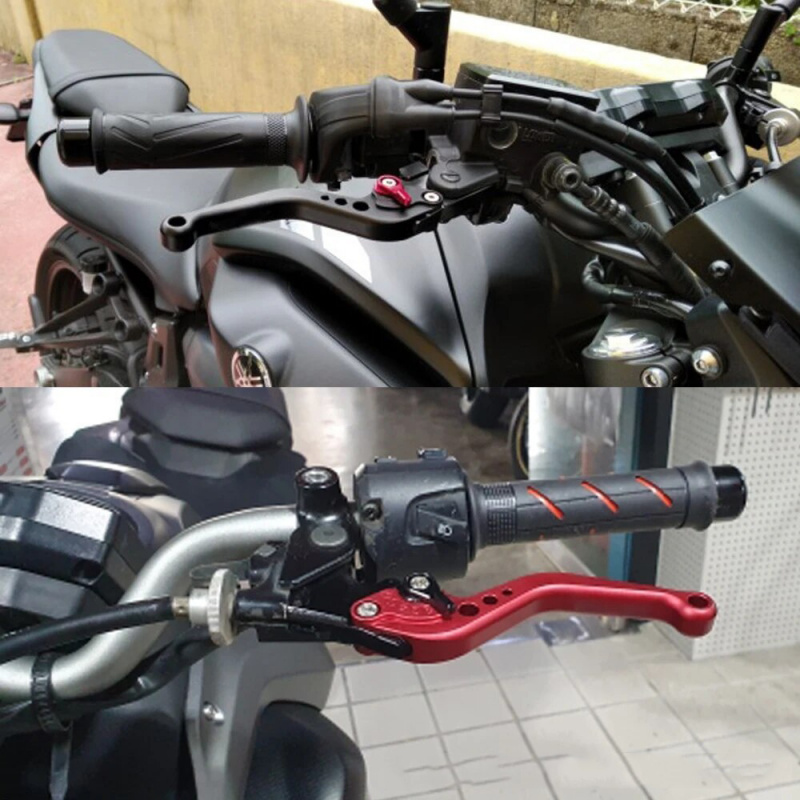 ذراع فرامل قصير للدراجات النار - مراجعة Cnc Aluminum Adjustable Brake Clutch Levers وسعره