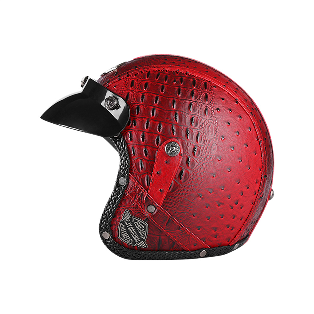 DOT 3/4 مفتوح الوجه دراجة ناري - مراجعة Vintage Open Face Retro Helmet وسعره