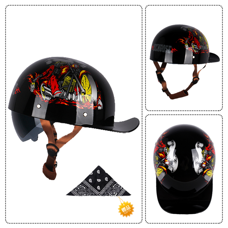 خوذة قبعة بيسبول uاختر-DS ، خو - مراجعة Vintage Open Face Retro Helmet وسعره