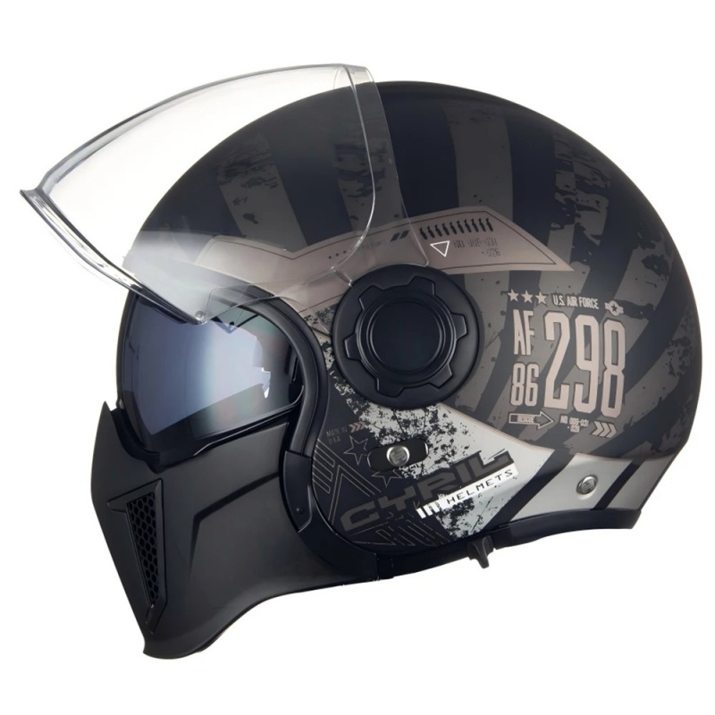خوذة دراجة نارية موديل OP12A،  - مراجعة Quick Release Buckle Motorcycle Helmet وسعره