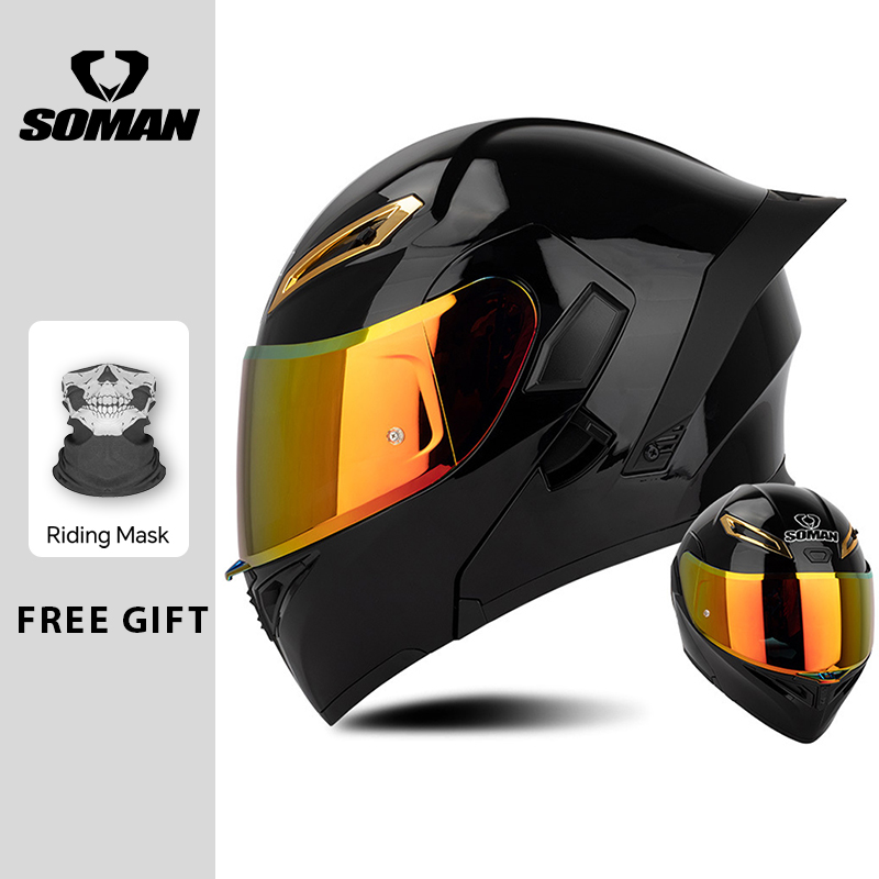 للجنسين DOT المعتمدة المزدوج ق - مراجعة Dual Visor Motorcycle Racing Helmet وسعره