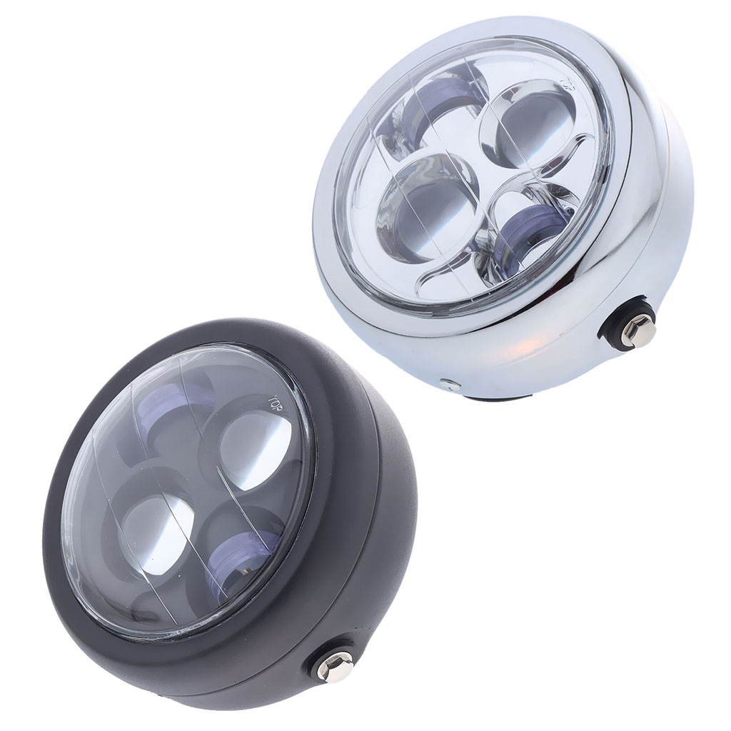 مصباح أمامي دائري عالمي للدراج - مراجعة Universal Motorcycle Led Headlight Projector وسعره