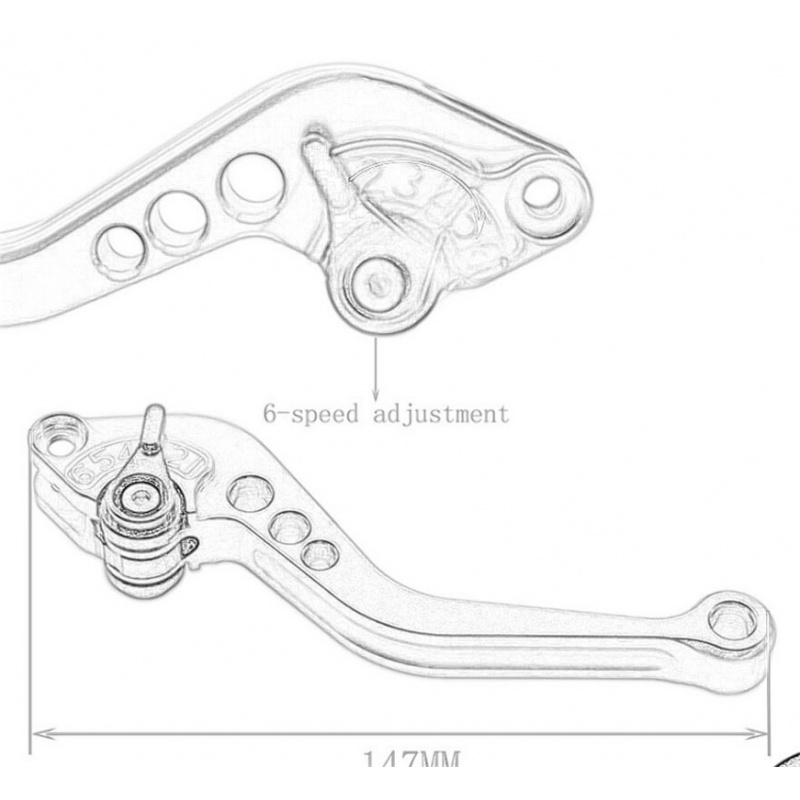 مخلب رافعة الفرامل رافعة مجموع - مراجعة Cnc Aluminum Adjustable Brake Clutch Levers وسعره