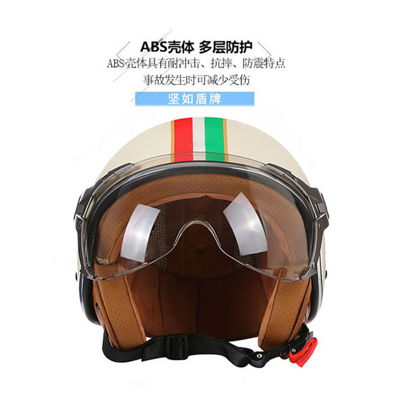 خوذات دراجات نارية مفتوحة الوج - مراجعة Vintage Open Face Retro Helmet وسعره