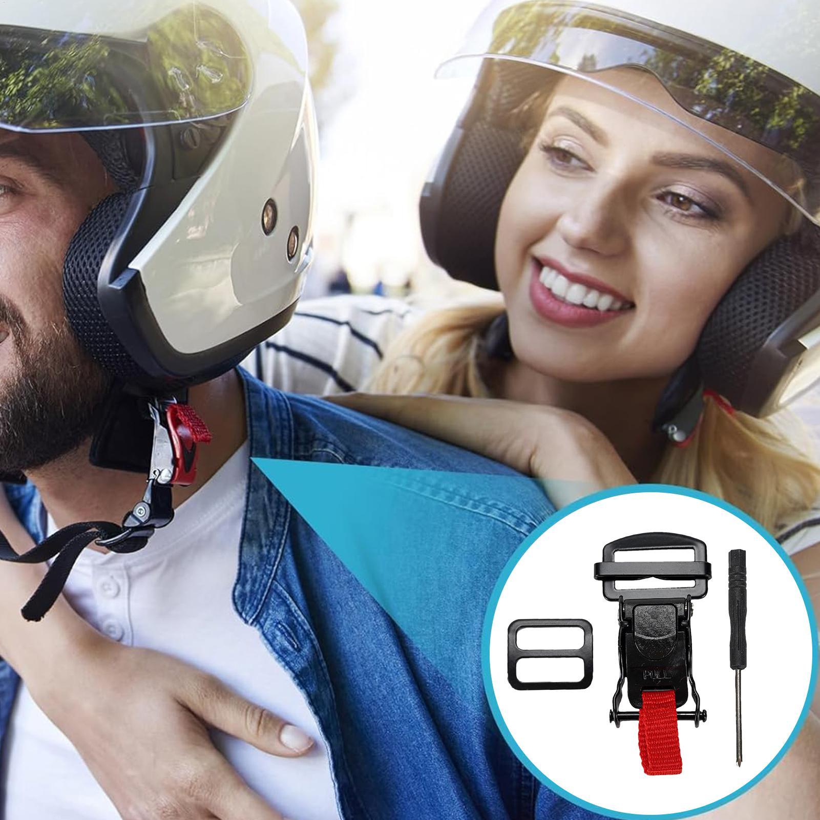 مشبك سريع الفك للخوذات بتصميم  - مراجعة Quick Release Buckle Motorcycle Helmet وسعره