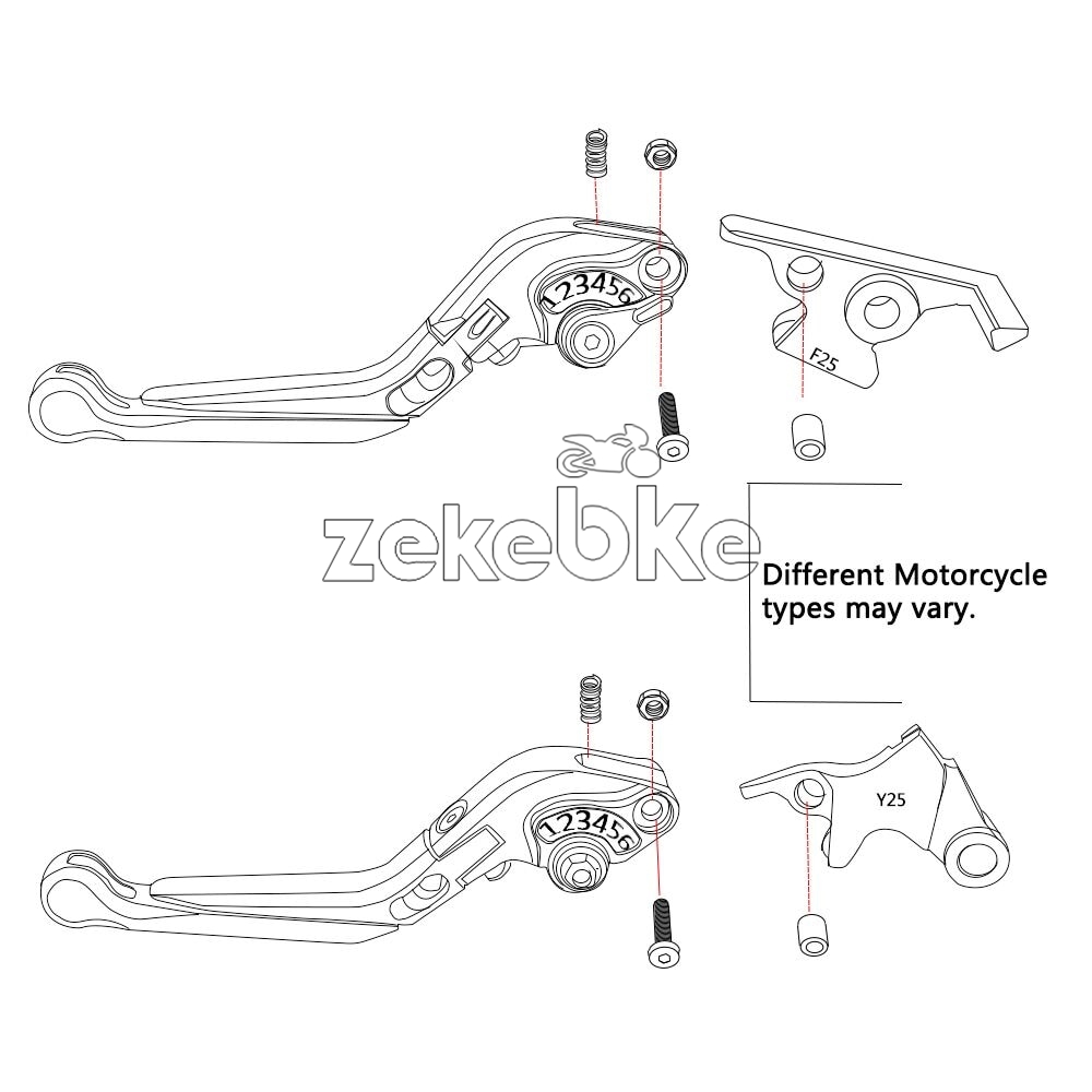إكسسوارات دراجات نارية مصنوعة  - مراجعة Cnc Aluminum Adjustable Brake Clutch Levers وسعره