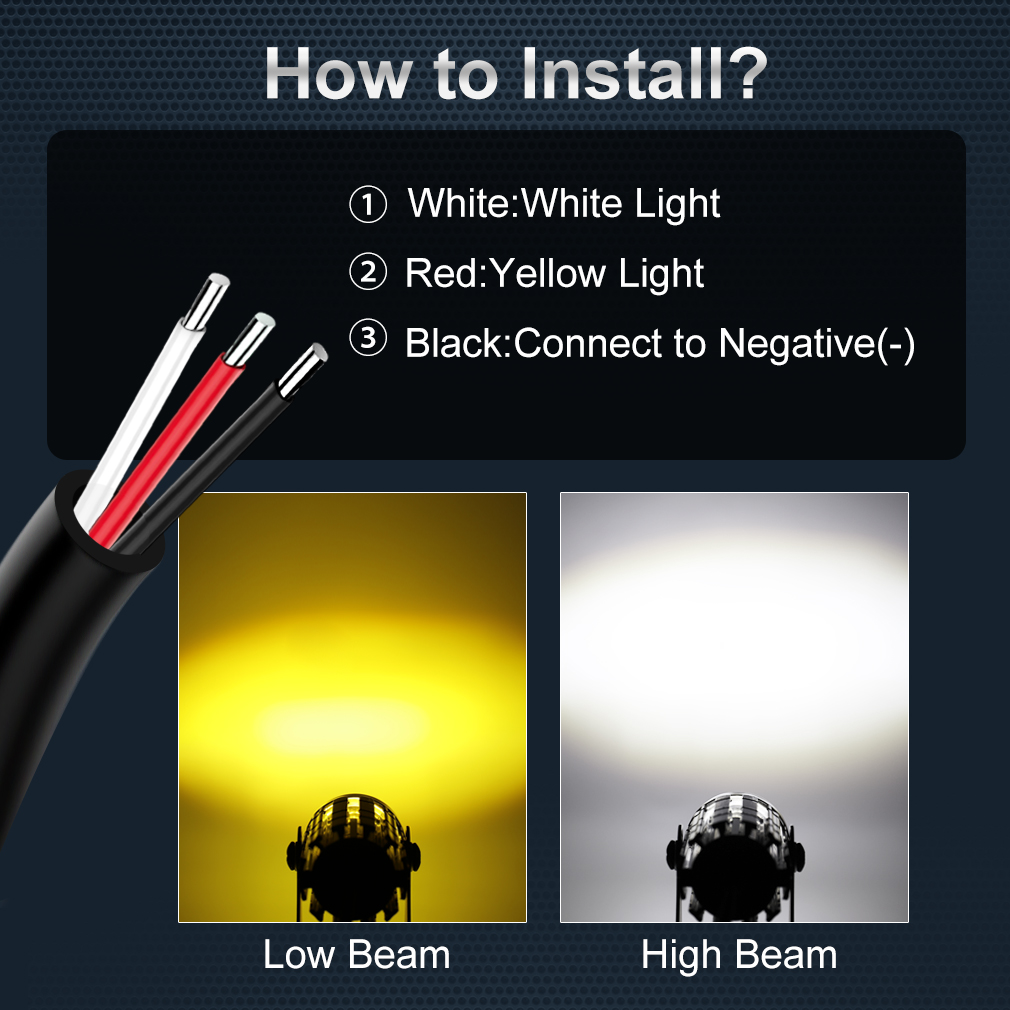العالمي للدراجات النارية LED ا - مراجعة Universal Motorcycle Led Headlight Projector وسعره