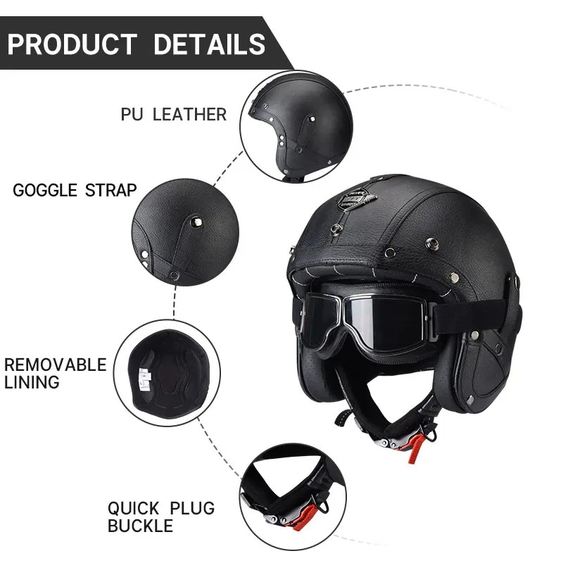 خوذة KAESE الكلاسيكية الرمادية - مراجعة Vintage Open Face Retro Helmet وسعره